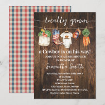 Western Locally Grown Patriotic Baby Shower