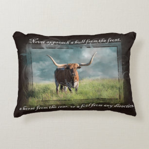 Western Longhorn Cowboy Wisdom Dekokissen