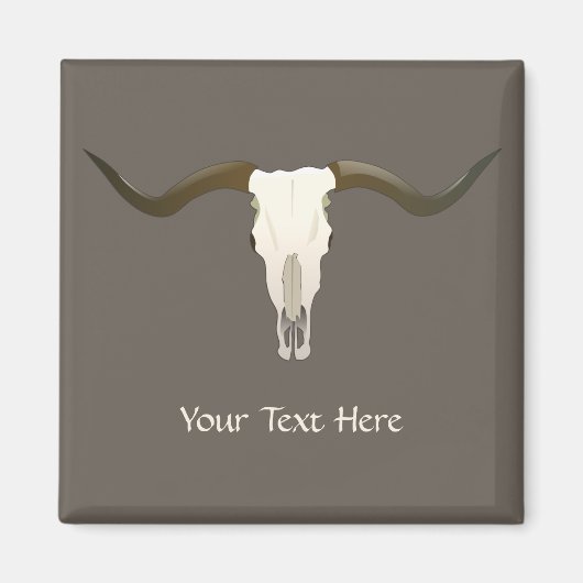 Western Longhorn Custom Magnet (Vorne)
