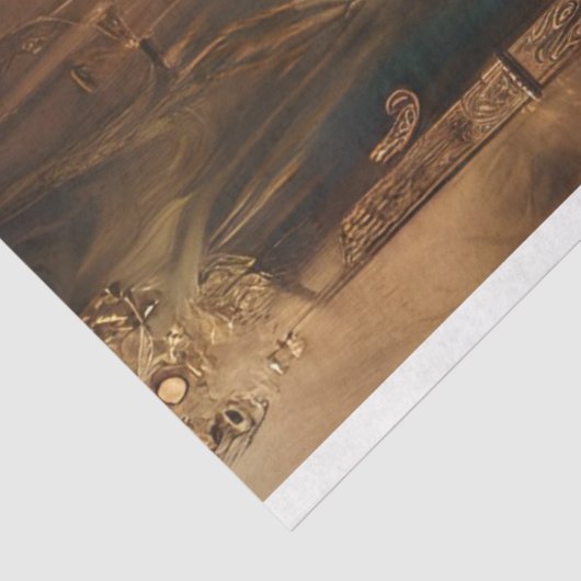 Western Löwe in Könige Chair Dekoupage Seidenpapier (Ausschnitt)