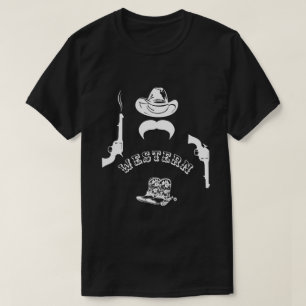 Western lustig, einzigartig, anpassbar, schwarz T-Shirt