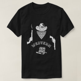Western lustig, einzigartig, schwarz, anpassbar T-Shirt