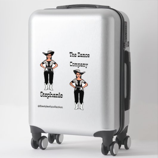 Western Majorette / Tänzer Sticker Schwarzes Silbe (Koffer)