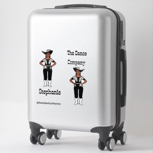 Western Majorette / Tänzer Sticker Schwarzes Silbe (Koffer)