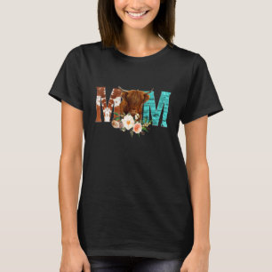 Western Mama Kuh Mama Cowide Mama Blumenzucht T-Shirt