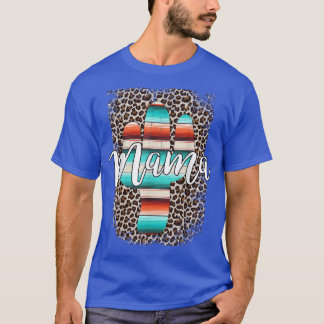Western Mama Leopard Cactus Serape Cowgirl Rodeo M T-Shirt