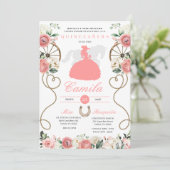 Western Mariachi Charro Quinceañera Einladung (Stehend Vorderseite)