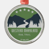 Western Maryland Rail Trail Ornament Aus Metall (Vorne)