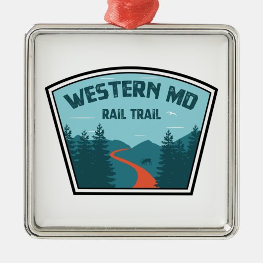 Western Maryland Rail Trail Ornament Aus Metall (Vorne)