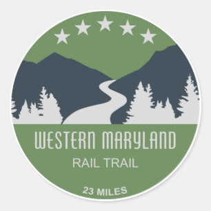 Western Maryland Rail Trail Runder Aufkleber
