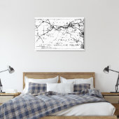 Western Maryland Railway 1920 Karte Leinwanddruck (Insitu (Schlafzimmer))