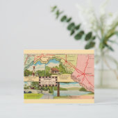 Western Maryland Vintag Map Postkarte (Stehend Vorderseite)