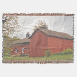 Western Mass Big Red Barn im Herbst Decke