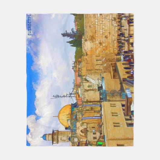 Western Mauer in Jerusalem (Mauer der Trauer) Fleecedecke (Vorderseite)