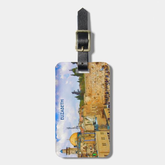 Western Mauer in Jerusalem (Mauer der Trauer) Gepäckanhänger (Vorderseite vertikal)