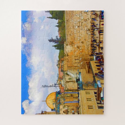 Western Mauer in Jerusalem (Mauer der Trauer) Puzzle (Vertikal)