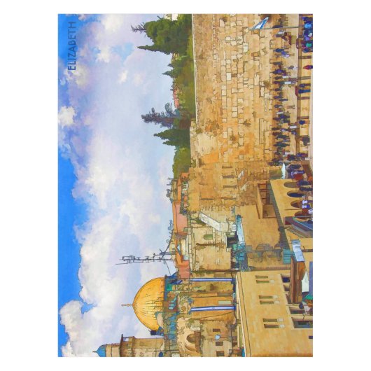Western Mauer in Jerusalem (Mauer der Trauer) Tischdecke (Vorderseite)