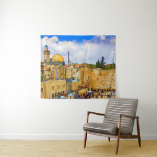 Western Mauer in Jerusalem (Mauer der Trauer) Wandteppich