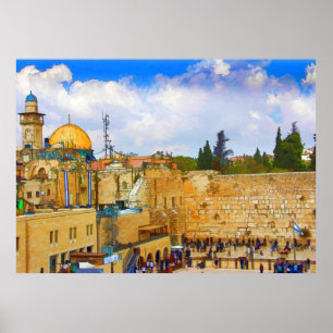Western-Mauer in Jerusalem (Mauer des Elends) Post Poster