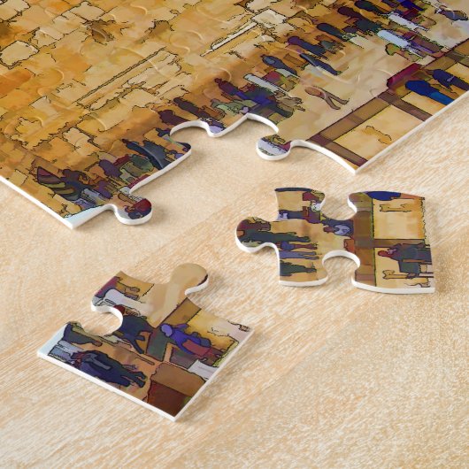 Western Mauer (Mauer der Sorrow) in Jerusalem Puzzle (Seite)