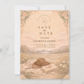 Western Meadow Keepsake Wedding Save The Date (Vorderseite)