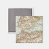 Western Mediterranean Map Magnet (Vorderseite/Rückseite)