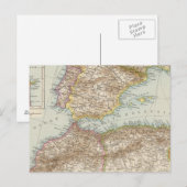 Western Mediterranean Map Postkarte (Vorne/Hinten)