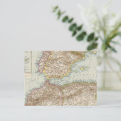 Western Mediterranean Map Postkarte (Stehend Vorderseite)
