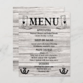 Western Menu Country Wedding Cowboy Boots Wood (Vorne/Hinten)