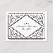 Western-Menü Option Hochzeit Platzkarte (Rückseite)