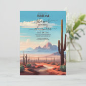 Western Mexican Cactus Desert Brautparty Einladung (Stehend Vorderseite)