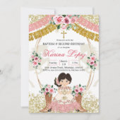 Western Mexicanisch Pink Boot Charra Taufe & Gebur Einladung (Vorderseite)