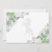 Western Mint Green Cacti Quinceañera Save the Date Einladung (Rückseite)