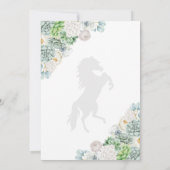 Western Mint Green Cacti Save the Date Quinceañera Einladung (Rückseite)