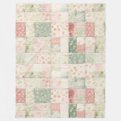 Western Mint Pink Floral Quilt Patterns Fleecedecke (Vorderseite)
