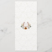 Western mit bläserner Färbung Menükarte (Rückseite)