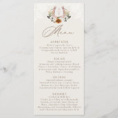 Western mit bläserner Färbung Menükarte (Vorderseite)