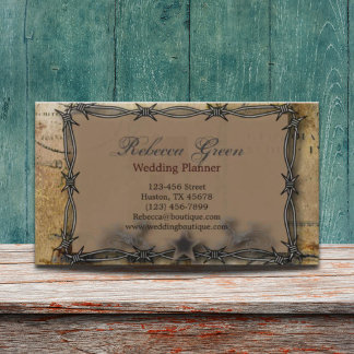 Western mit Stacheldraht Visitenkarte