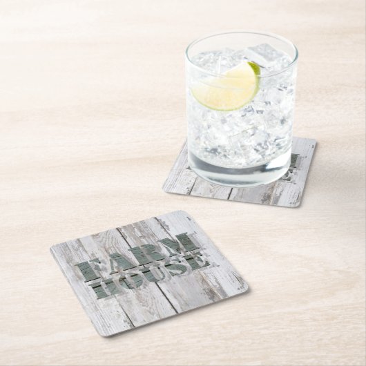 Western mit weißgetünchter Scheune Rechteckiger Pappuntersetzer (Vor Ort)