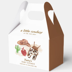 Western Modern Desert Cactus Cowboy Baby Shower Geschenkschachtel
