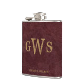 Western-Monogramm-Imitat Mann" s überzieht Flachmann (Links)