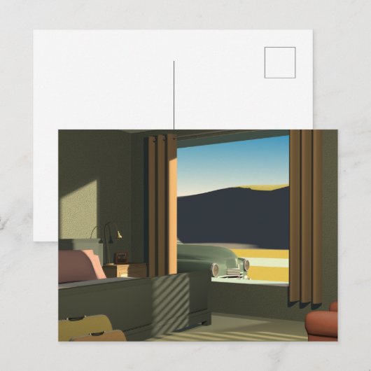 Western Motel Postkarte (Vorne/Hinten)