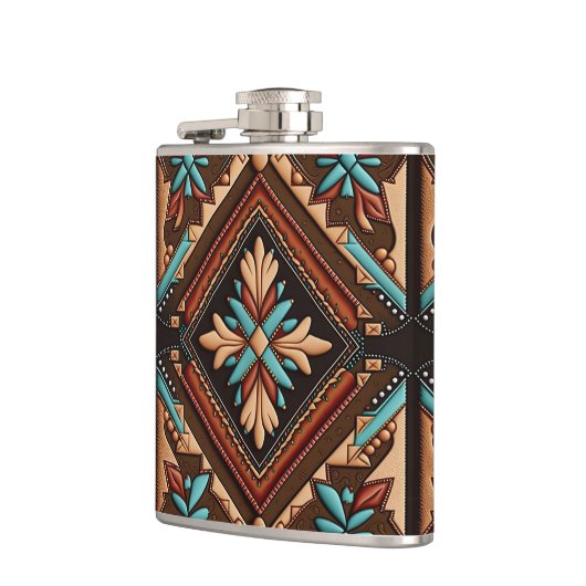 WESTERN MOTIF 6oz Flask Flachmann (Links)