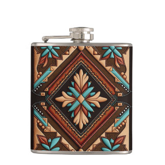 WESTERN MOTIF 6oz Flask Flachmann