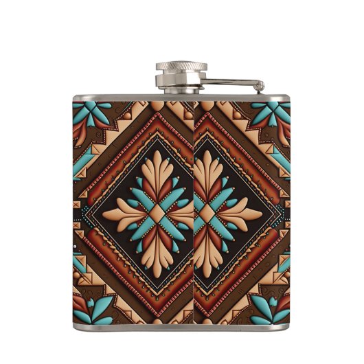 WESTERN MOTIF 6oz Flask Flachmann (Rückseite)