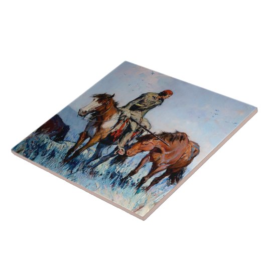 Western "Mountain Man" Art von WHD Koerner Fliese (Seite)