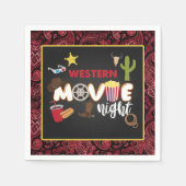 Western Movie Night Napkin Serviette (Vorderseite)