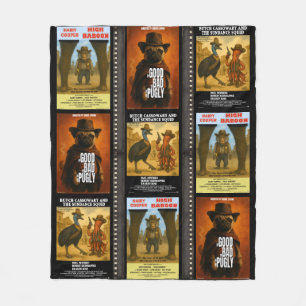 Western-Movieposter-Parodie Fleecedecke