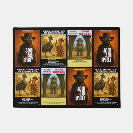 Western-Movieposter-Parodie Fußmatte (Vorderseite)