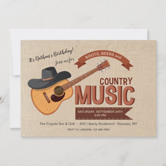 Western Music Einladung (Vorderseite)